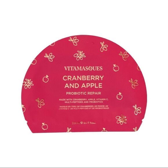 VITAMASQUES Cranberry & Apple Probiotic Repair Sheet Masks • 3 Pack - Picture 4 of 7